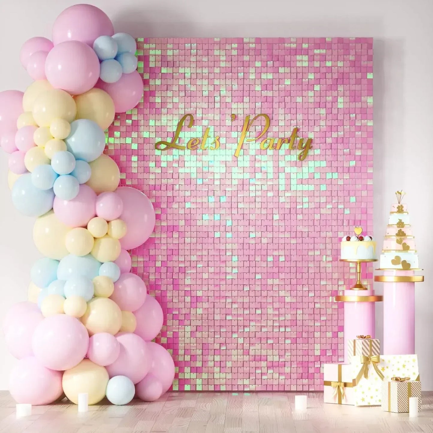 Shimmer Wall Backdrop Panels – Sequin Party Decorations for Weddings, Birthdays, and Events