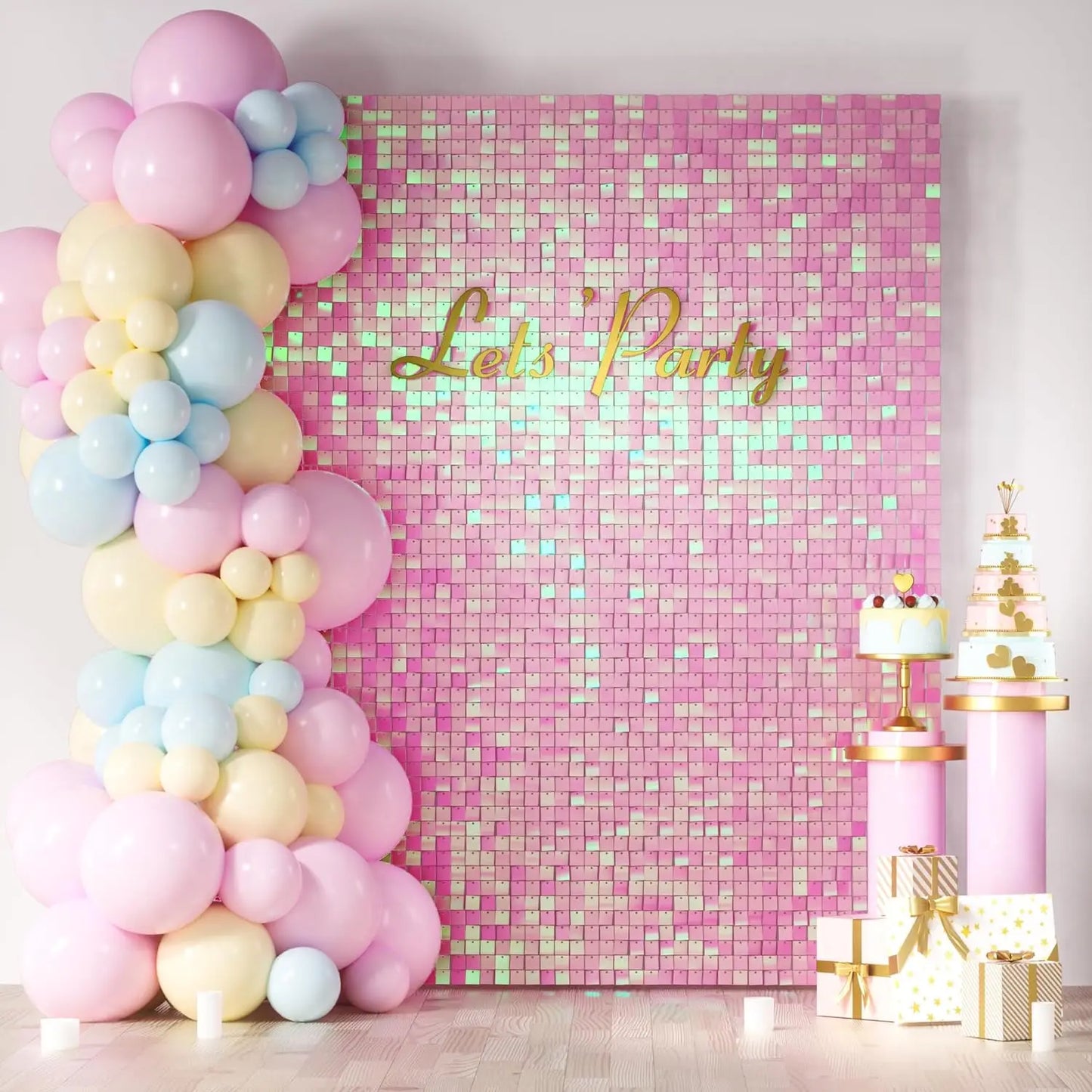 Shimmer Wall Backdrop Panels – Sequin Party Decorations for Weddings, Birthdays, and Events