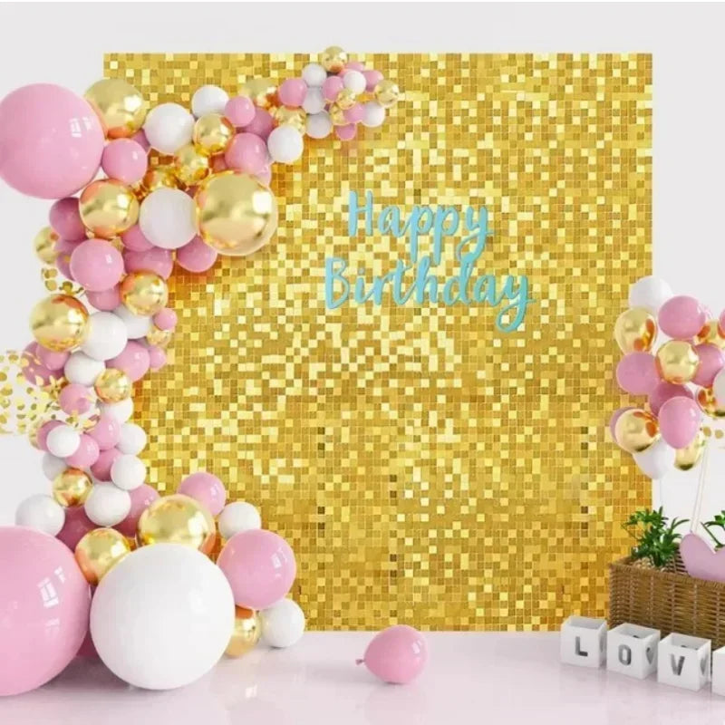 Shimmer Wall Backdrop Panels – Sequin Party Decorations for Weddings, Birthdays, and Events
