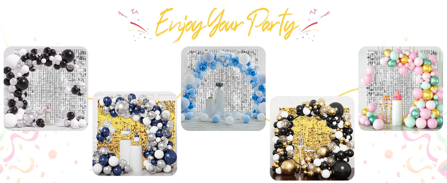 Shimmer Wall Backdrop Panels – Sequin Party Decorations for Weddings, Birthdays, and Events